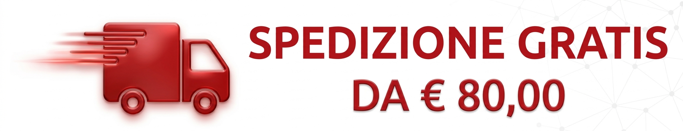 Spedizione gratuita a partire da €80